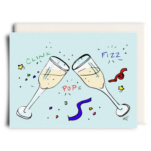 Pop Clink Fizz, Greeting Card