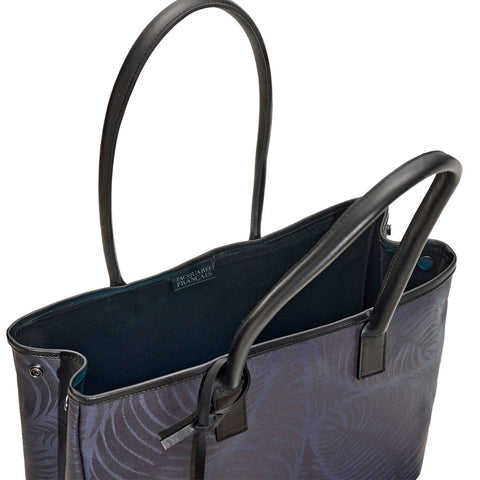 Le Jacquard Français, Palme Blue Shoulder Bag (vide)
