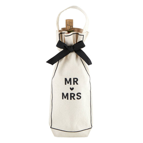 Mr and Mrs Cloth Wine Bag