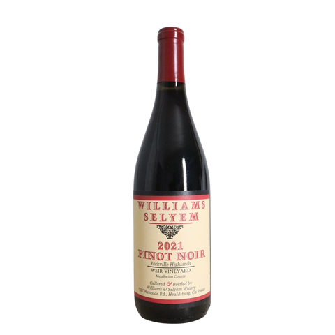2021 Williams Selyem "Weir Vineyard" Pinot Noir, Yorkville Highlands, Mendocino County, California
