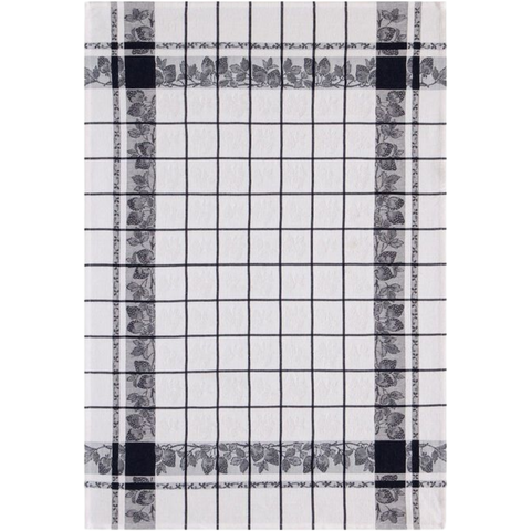 Le Jacquard Français, Fraises Black Tea Towel, 24x31, 100% Cotton