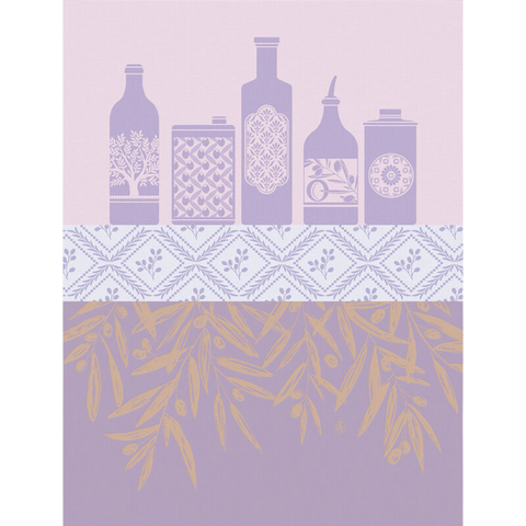 Le Jacquard Français, Huiles Provençale Purple Tea Towel, 24x31, 100% Cotton