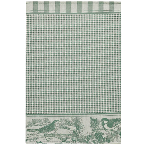 Le Jacquard Français, Mélodies Green Hand Towel, 15x21, 100% Cotton