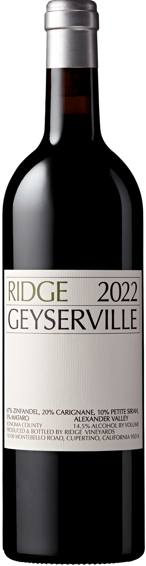 2022 Ridge Vineyards Geyserville, Alexander Valley, USA