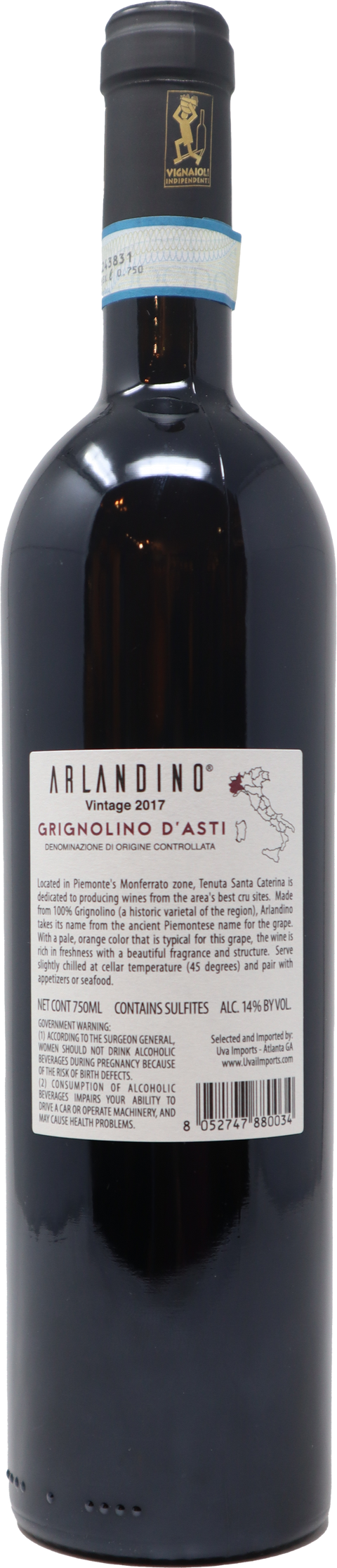 2023 Tenuta Santa Caterina "Arlandino" Grignolino d'Asti, Piedmont, Italy