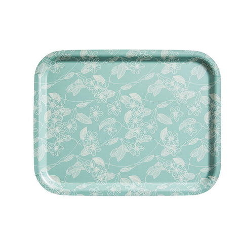 Le Jacquard Français, Essentiel Graphique Green Tray, 14x11, 100% Wood