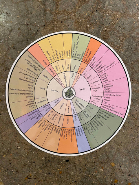 Wine Aroma Wheel - Perrine's Logo