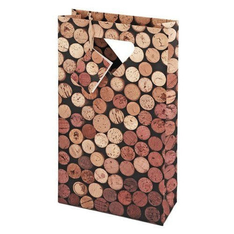 2 Bottle "Corks" Wine Bag