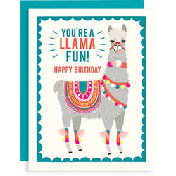 Llama Fun Birthday card