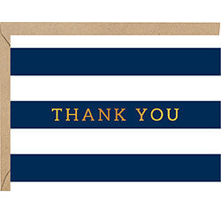 Navy Stripes Thank you