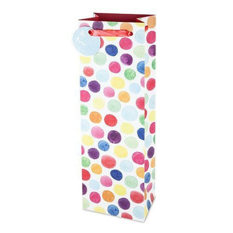 Watercolor Dot Wine Bag