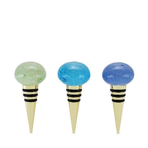 Sea glass bottle stopper
