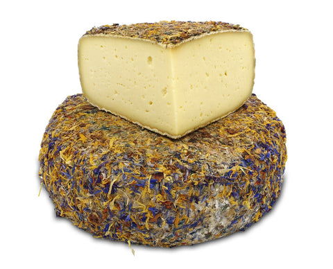 Tomme aux Fleurs, Cow's milk, Alsace, France 0.5lb/Cut