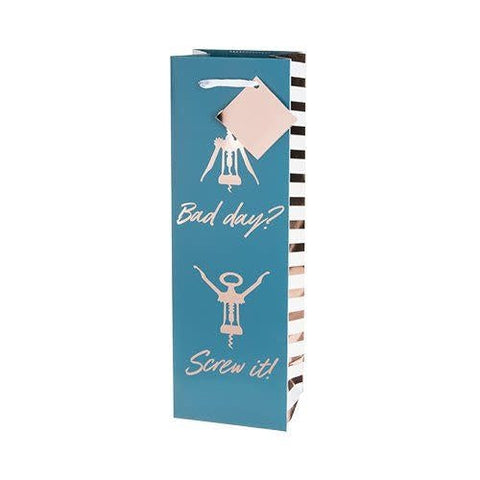 Bad Day? Screw It. Single Bottle Wine Bag