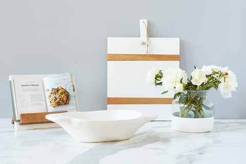Small Mod White Dough Bowl