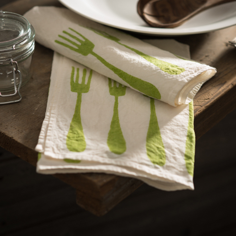 BERTOZZI - Fork Green Napkin 20x20