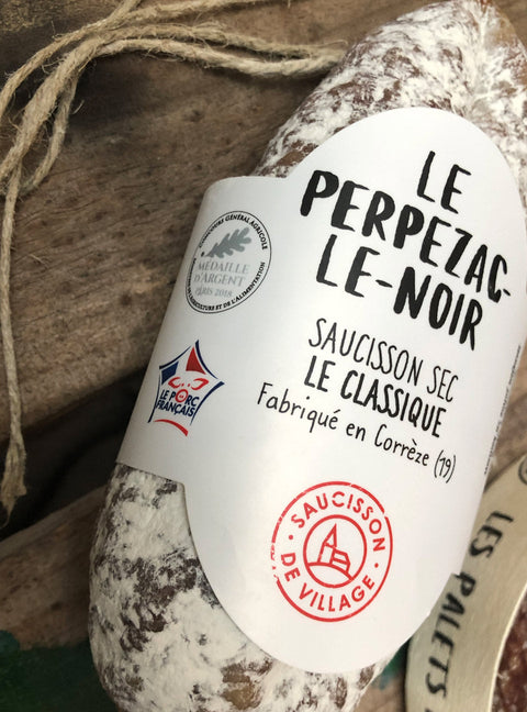 Le Perpezac-Le-Noir Village Saucisson Sec, "The Classic Dry Sausage", Corrèze, France 250g