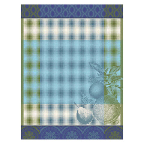 Le Jacquard Français, Arriere-Pays Blue Hand Towel, 24x31, 100% Cotton