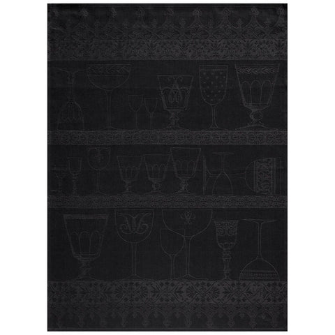 Le Jacquard Français E-Verres Onyx Crystal Towel, 60x80, 100% Linen