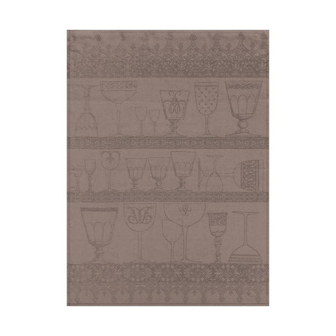Le Jacquard Français, Cristal Black Pepper Crystal Towel, 24x31, 100% Linen