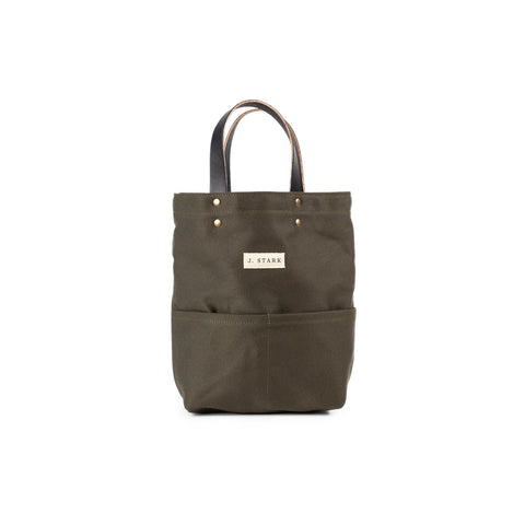 J. Stark Tremont Olive Heavyweight Twill Wine Tote