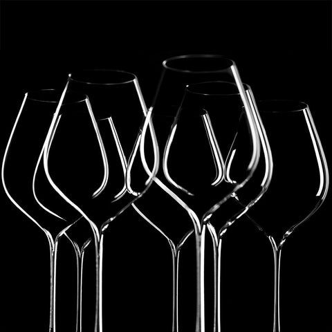 Lehmann "№ 2", Mouth Blown Red & White Glass, 2 pack