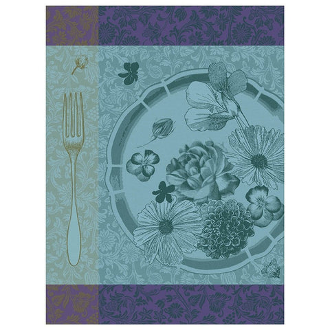 Le Jacquard Français, Fleurs A Croquer Flower Tea Towel, 24x31, 100% Cotton