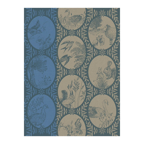 Le Jacquard Français, Josephine Blue Tea Towel, 24x31, 100% Cotton