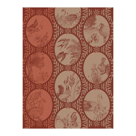 Le Jacquard Français, Josephine Red Tea Towel, 24x31, 100% Cotton