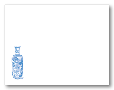 Maison de Papier Chinoiserie Vase Royal Flat Card