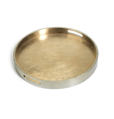 Round Antique Gold / Silver Serving Tray