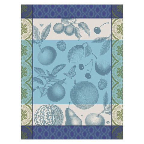 Le Jacquard Français, Arriere-Pays Blue Tea Towel, 24x31, 100% Cotton