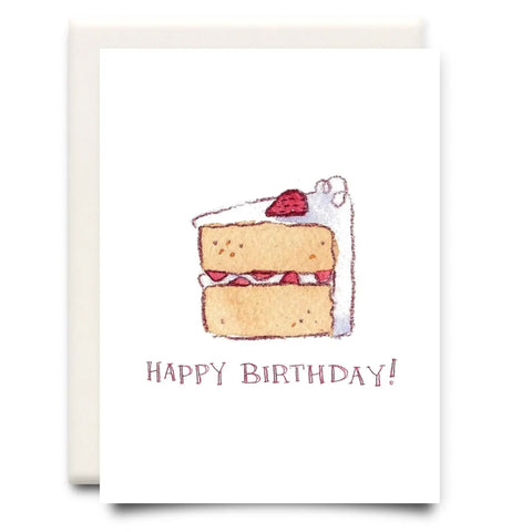 Strawberry Birthday Cake, Greeting Card