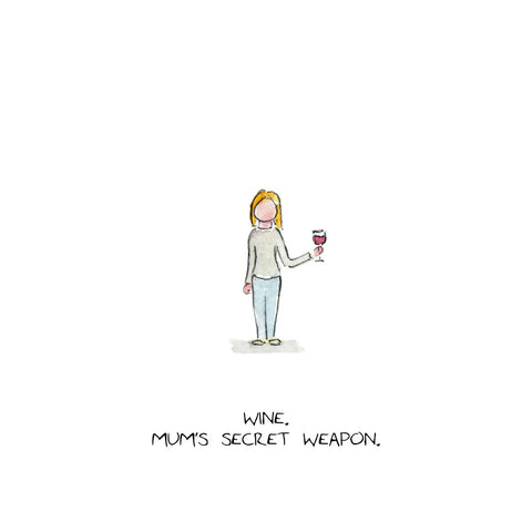 Wine Mum Greeting Card