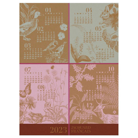 Le Jacquard Francais - Perrine's Calendar 2024 Tea Towel  - 24X31