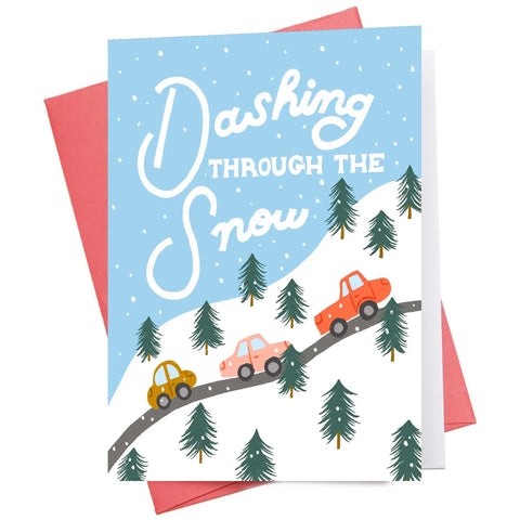 "Dashing Through the Snow" Christmas Greeting Card