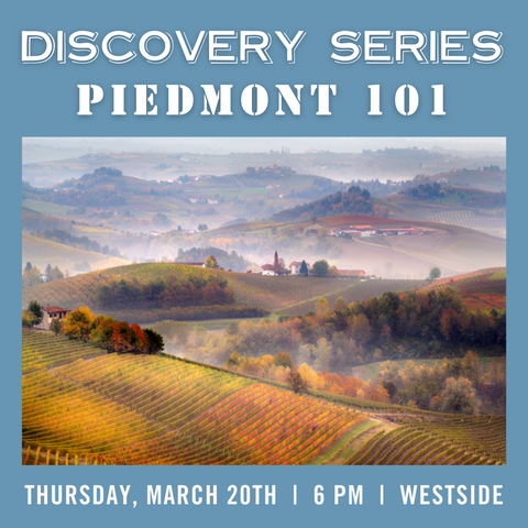 Discovery Series: Piedmont 101 - March 20th - Westside