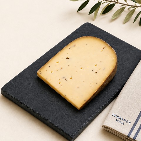 Tomme du Berry à la Truffe, Cow's milk, Auvergne, France 0.5lb/Cut