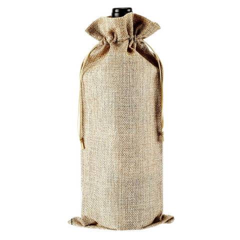 Burlap Wine Bag - Natural