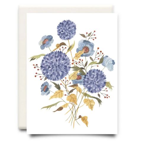 Hydrangea Bouquet, Floral Greeting Card