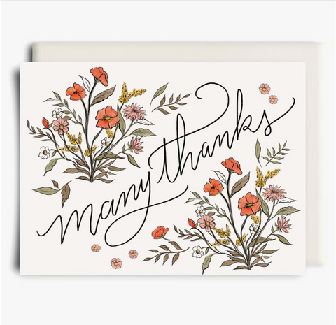 Many Thanks, Thank You Card