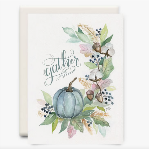 Blue Pumpkin, Thanksgiving Greeting Card