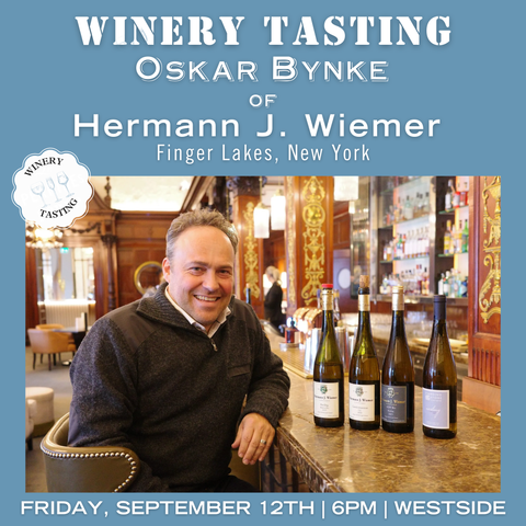 Winemaker Tasting:  Hermann J. Wiemer - September 12th - Westside