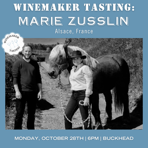 Winemaker Tasting: Marie Zusslin from Domaine Valentin Zusslin, Alsace - October 28th - Buckhead