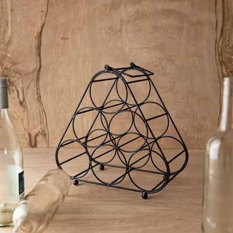 Auden 6 Bottle Wine Holder Black Metal