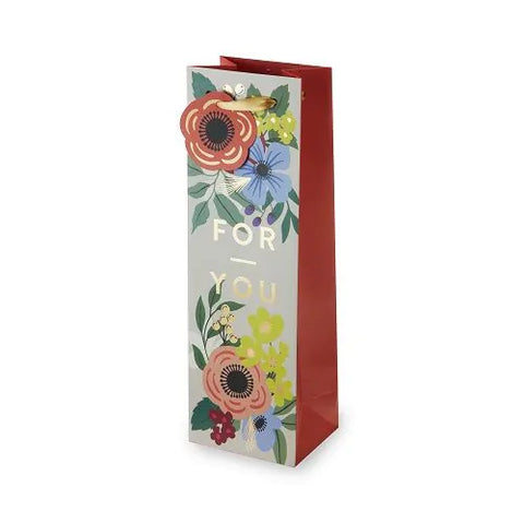 For You Botanical Single-Bottle Wine Bag