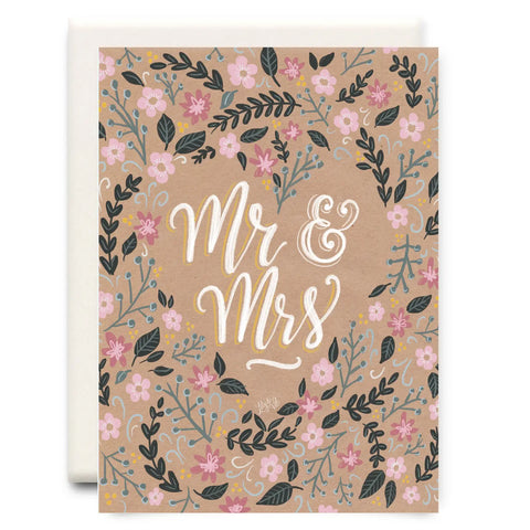 Mr & Mrs Wedding Greeting Card