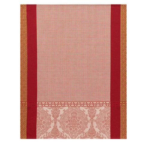 Le Jacquard Français, Festin Red Hand Towel, 24x31, 100% Cotton