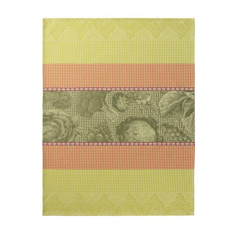 Le Jacquard Français, Jardin des Choux Green Hand Towel, 24x31, 100% Cotton