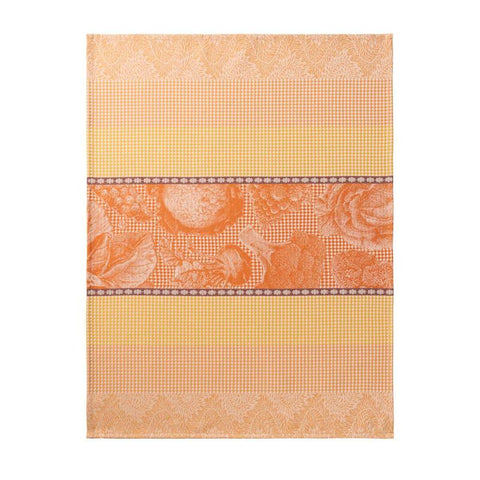 Le Jacquard Français, Jardin des Choux Orange Hand Towel, 24x31, 100% Cotton